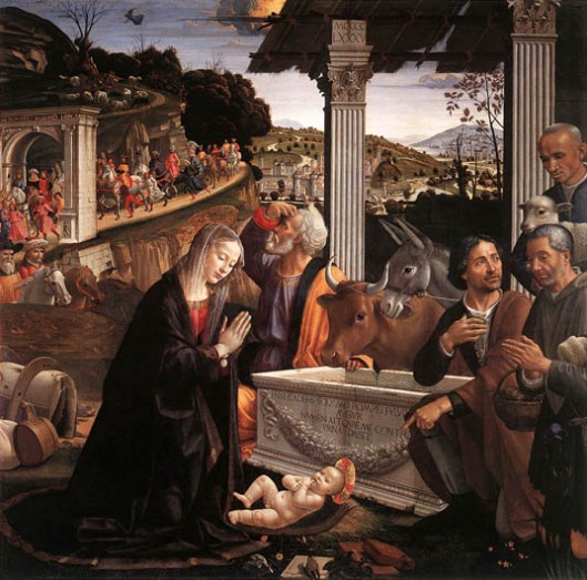 Adoration_of_the_Shepherds_1482_85Domenico_Ghirlandaio Santa Trinita Florence