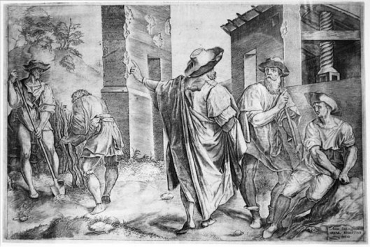 Parable of the Workers in theParable of the workers in the vineyard.Vineyard Cesare Roberti  ca. 1590